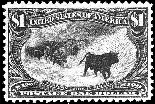 USA 1898 Cattle in a Storm Scott #292