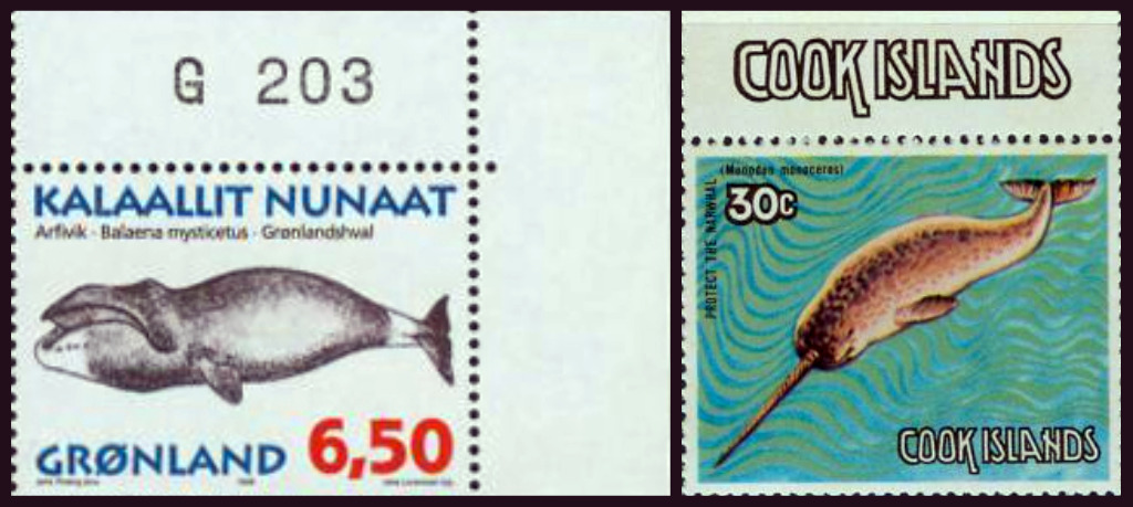 Whales On Stamps Groenland Cook