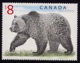 canadian-stamps-grizzly-bear
