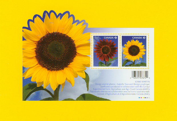 Sunflowers Canadian Stamps