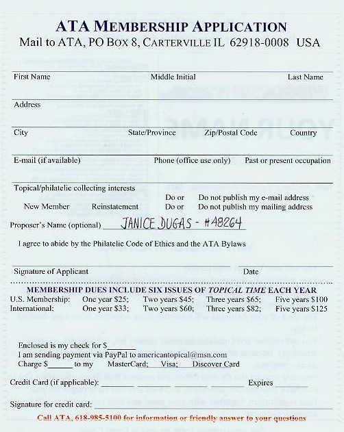 American Topical Association Membership Application Form 