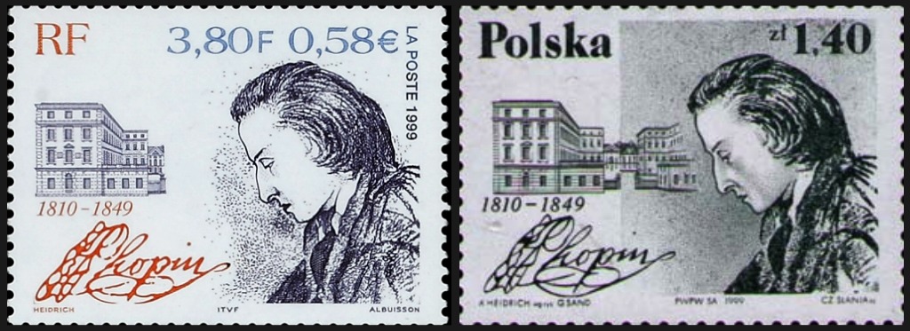 Frederic-Chopin-1999-Joint-Issue-France-Poland