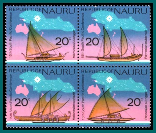 nauru-canoe-stamps-1975-scott 127a