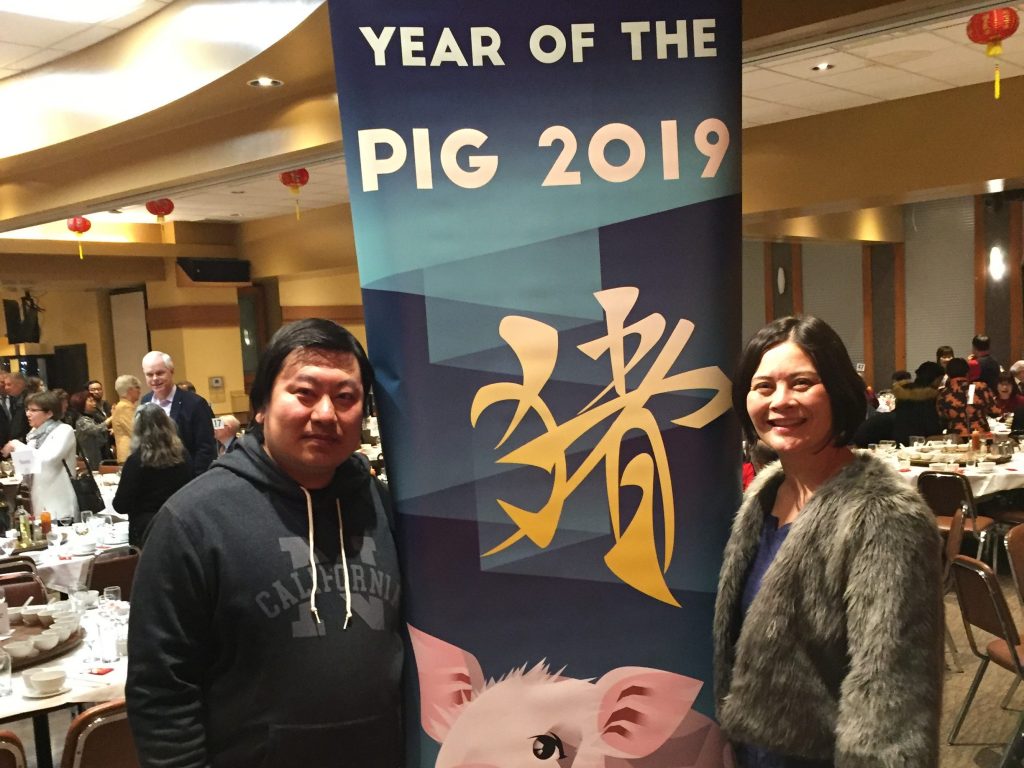 2019 year of the pig banner in winnipeg canada