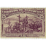 Venezuela 1893 Columbus landing stamp