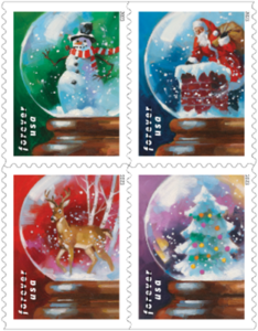 Snow Globe Stamps USA