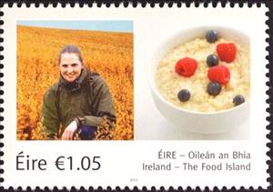 Porridge on postage stamps Ireland 2015