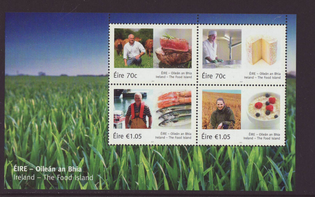 Porridge on postage stamps of Ireland The Food Island 2015 An Post